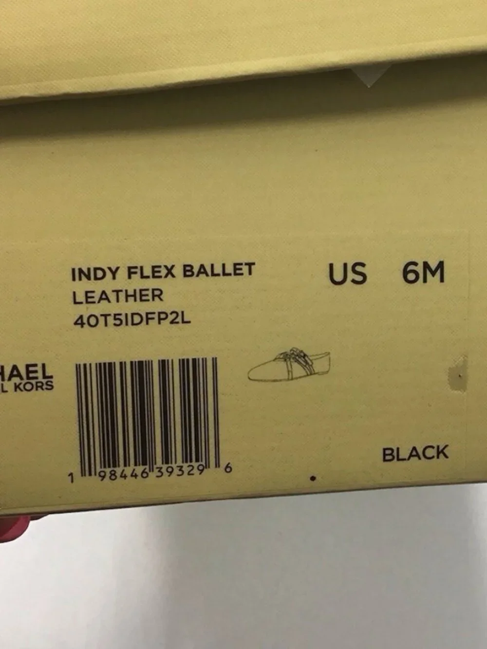 Michael Kors Indy Flex Leather Ballet Flats - Black Mary Jane Style NIBox Size 6